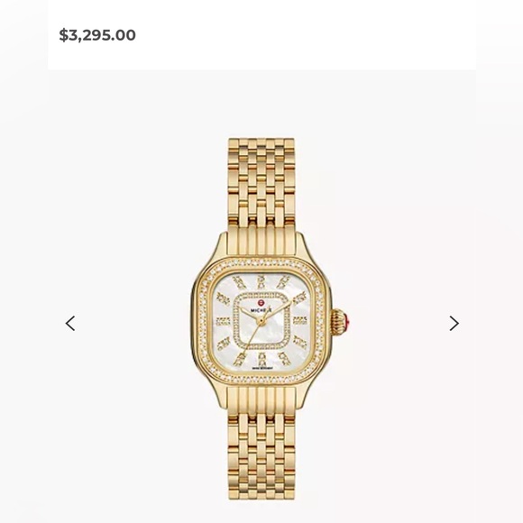 MICHELE MEGGIE WATCH GOLD WITH DIAMONDS - Picture 2 of 2